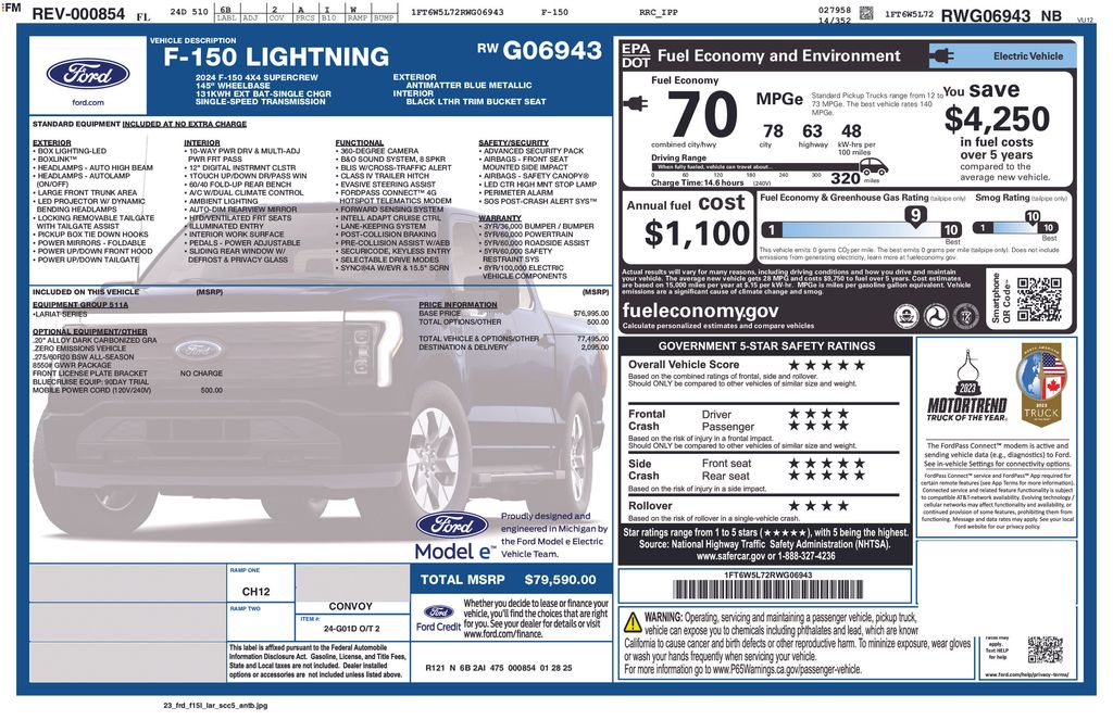 ford f-150 lightning 2024 1FT6W5L72RWG06943 image ford f-150 lightning 2024 1FT6W5L72RWG06943 image